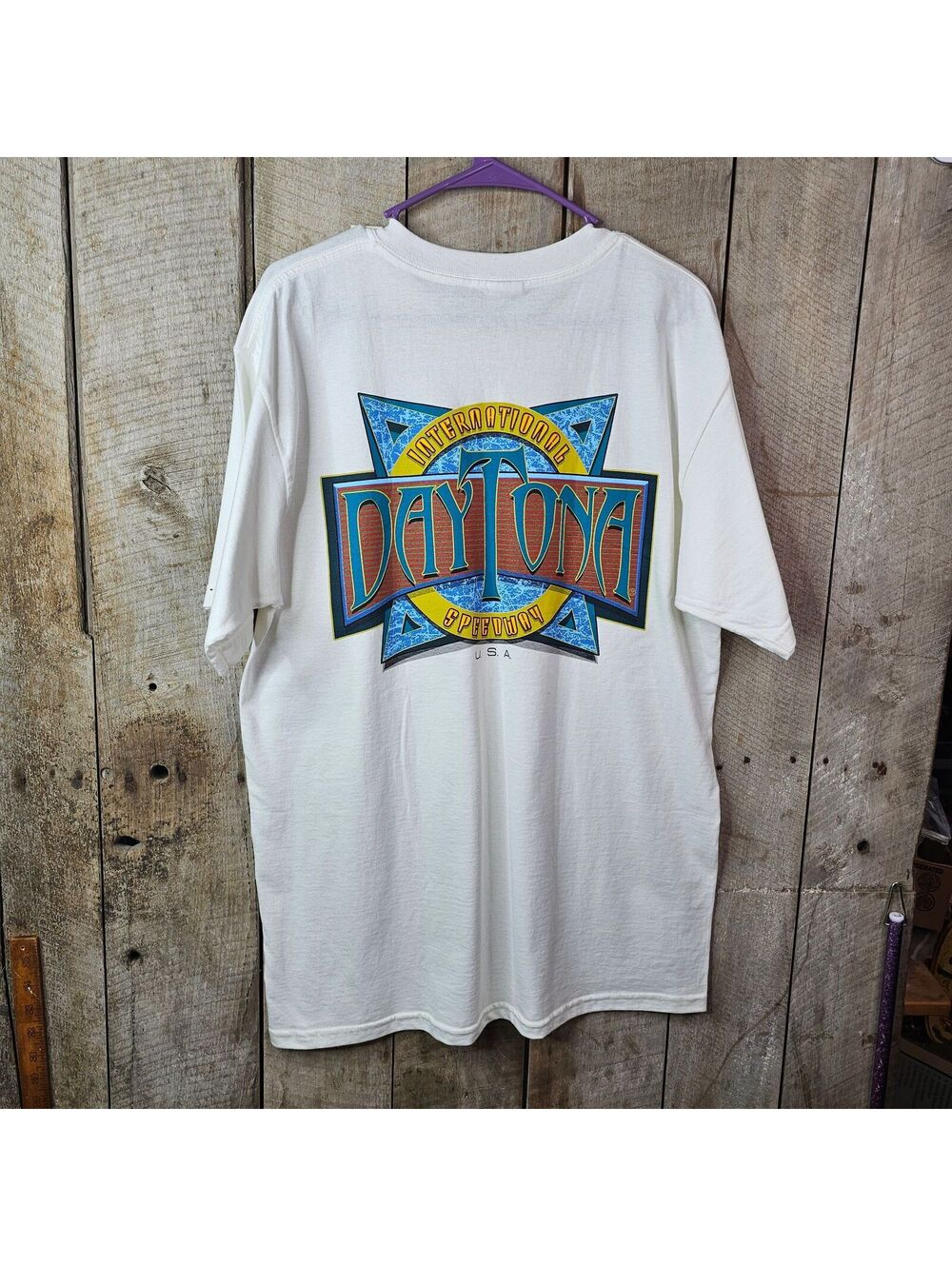 Daytona International Speedway Graphic T-Shirt Racing NASCAR Size L